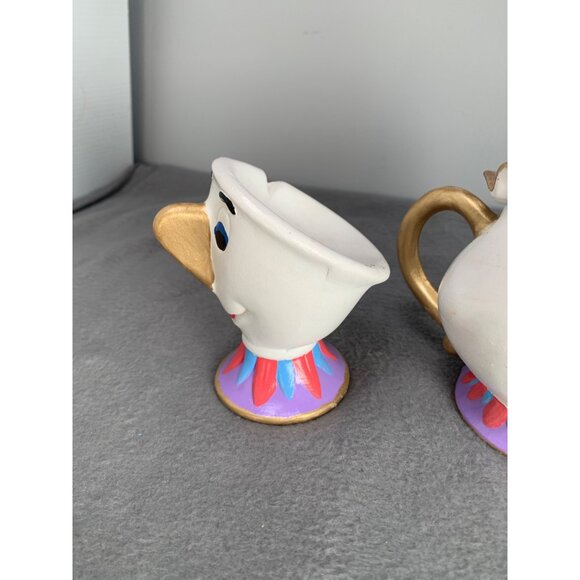 Disney Mrs. Potts & Chip Ceramic Figurine Set 1990s - Picture 6 of 13